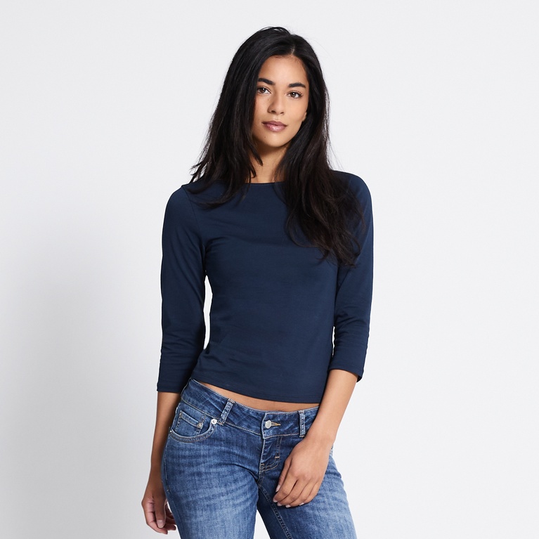 Boat neck 3/4 sleeve top "Desire"